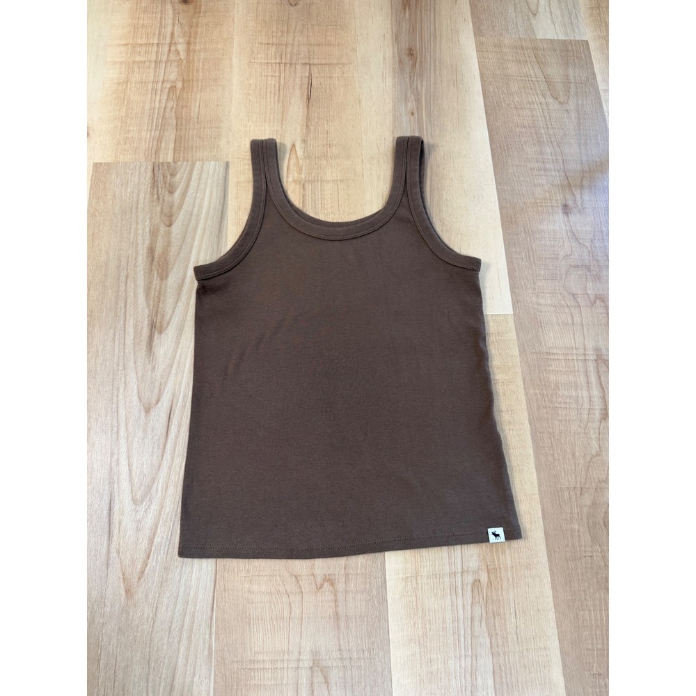 Abercrombie Kids Brown Ribbed Tank Top Scoop Neck Size 13/14 Large